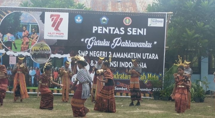 Keren, Ada Pentas Sendratari Pah Meto di SMPN Atun Utara Pada Peringatan HUT PGRI dan HGN.