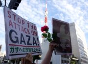 Warga Jepang tuntut akhiri serangan di Gaza saat pertemuan Menlu G7