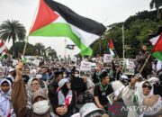 Aksi dukung kemerdekaan Palestina kembali digelar di Kawasan Monas