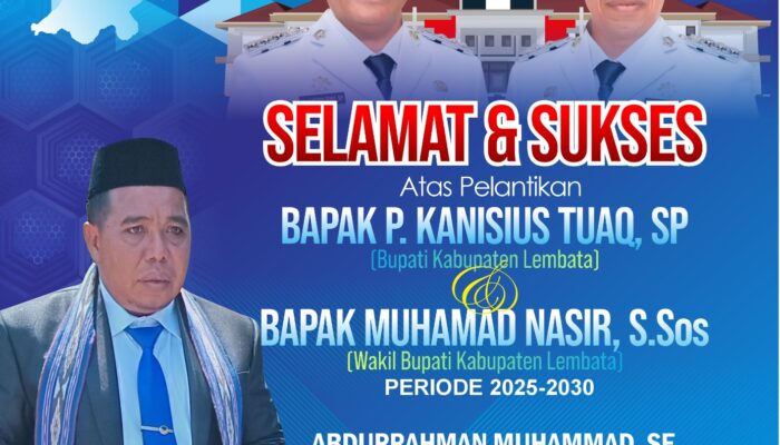 MENJELANG PELANTIKAN,  ABDURRAHMAN MINTA BUPATI DAN WAKIL MARI BAKU BAWA UNTUK LEMBATA