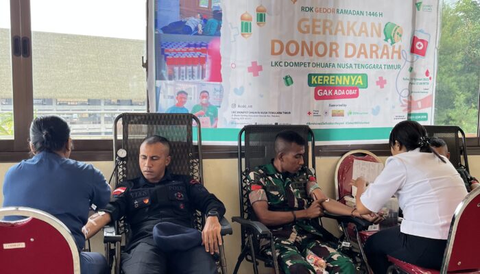 Aksi Donor Darah Menyambut Ramadhan 1446 H Oleh LKC Dompet Dhuafa NTT