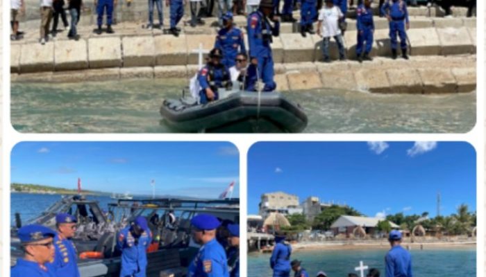 Ditpolairud Polda NTT Dalam Pengamanan Paskah 2026, Kawal 500 Peserta Prosesi Galilea di Teluk Kupang