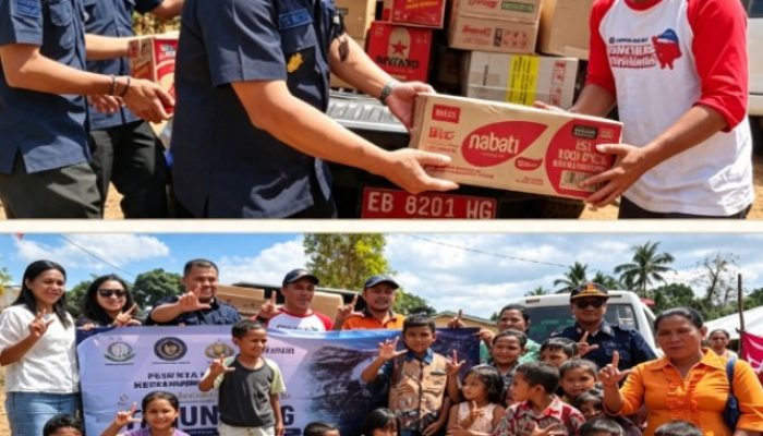 Imigrasi NTT Salurkan Bantuan Peserta PKN II Angkatan XIX BADIKLAT KEJAGUNG – LAN bagi Warga Terdampak Gempa di Cunca Wulang Flores NTT